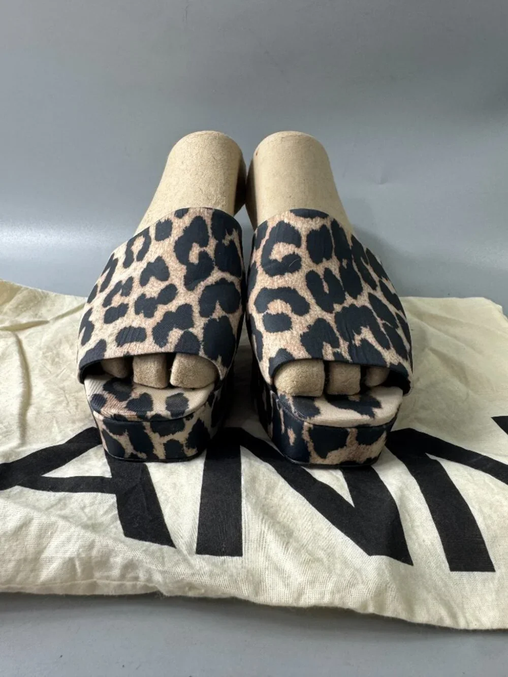 Ganni Leopard Platform Slides 38